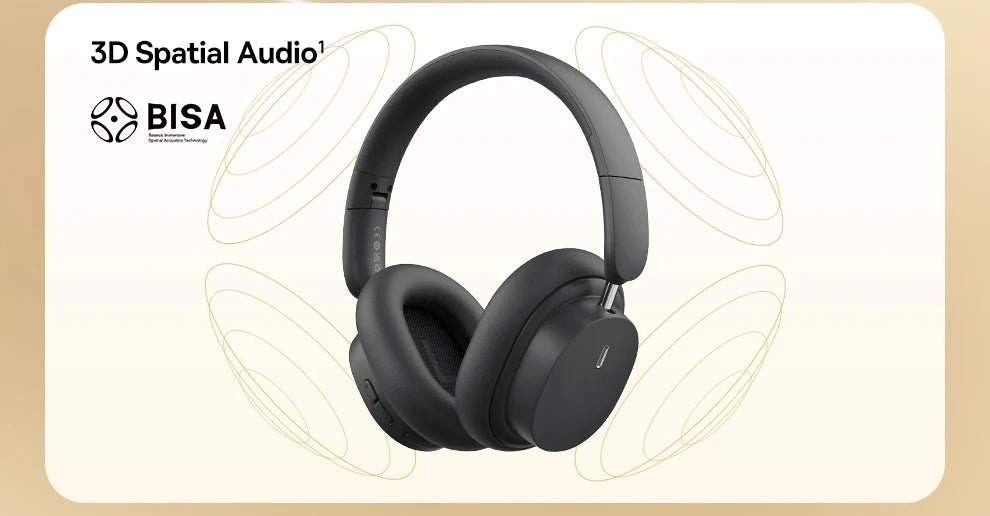 Baseus Bowie D05 Wireless Headphones – 3D Spatial Audio, Bluetooth 5.3, 40mm Drivers, Foldable Over - Ear Headset with 70H Playback - RELUX.STORE