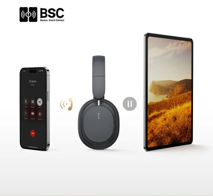 Baseus Bowie D05 Wireless Headphones – 3D Spatial Audio, Bluetooth 5.3, 40mm Drivers, Foldable Over - Ear Headset with 70H Playback - RELUX.STORE