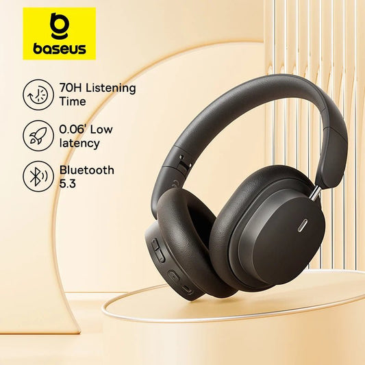 Baseus Bowie D05 Wireless Headphones – 3D Spatial Audio, Bluetooth 5.3, 40mm Drivers, Foldable Over - Ear Headset with 70H Playback - RELUX.STORE
