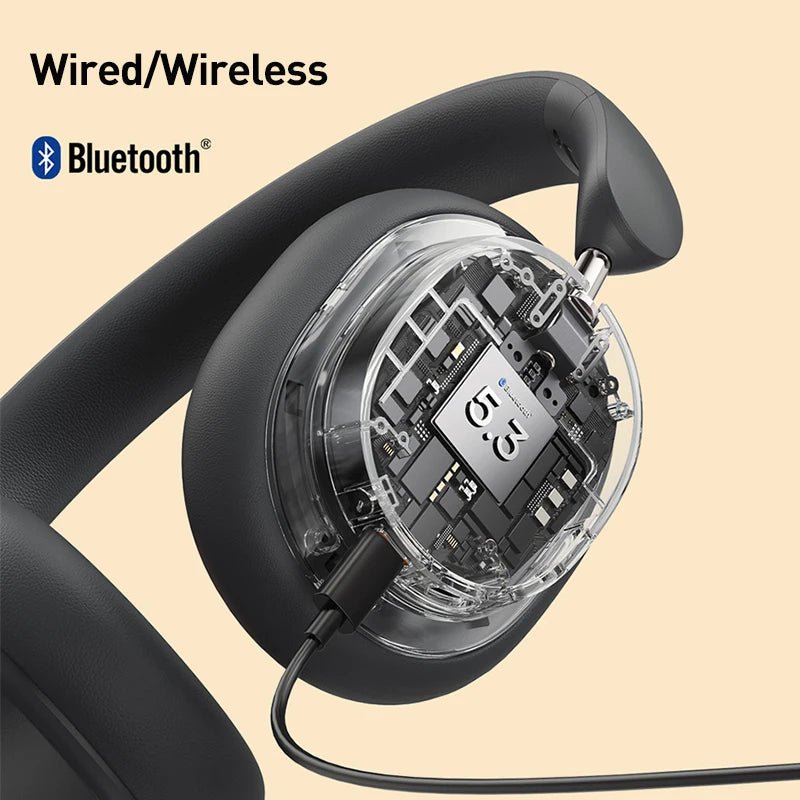 Baseus Bowie D05 Wireless Headphones – 3D Spatial Audio, Bluetooth 5.3, 40mm Drivers, Foldable Over - Ear Headset with 70H Playback - RELUX.STORE