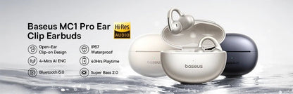 "Baseus Bowie E19 Wireless Earphones – Bluetooth 5.3, Big Bass 12mm Drivers, IPX5 Waterproof, 33H Battery Life Earbuds" - RELUX.STORE