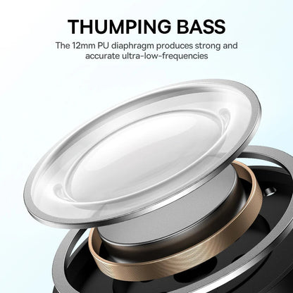 "Baseus Bowie E19 Wireless Earphones – Bluetooth 5.3, Big Bass 12mm Drivers, IPX5 Waterproof, 33H Battery Life Earbuds" - RELUX.STORE