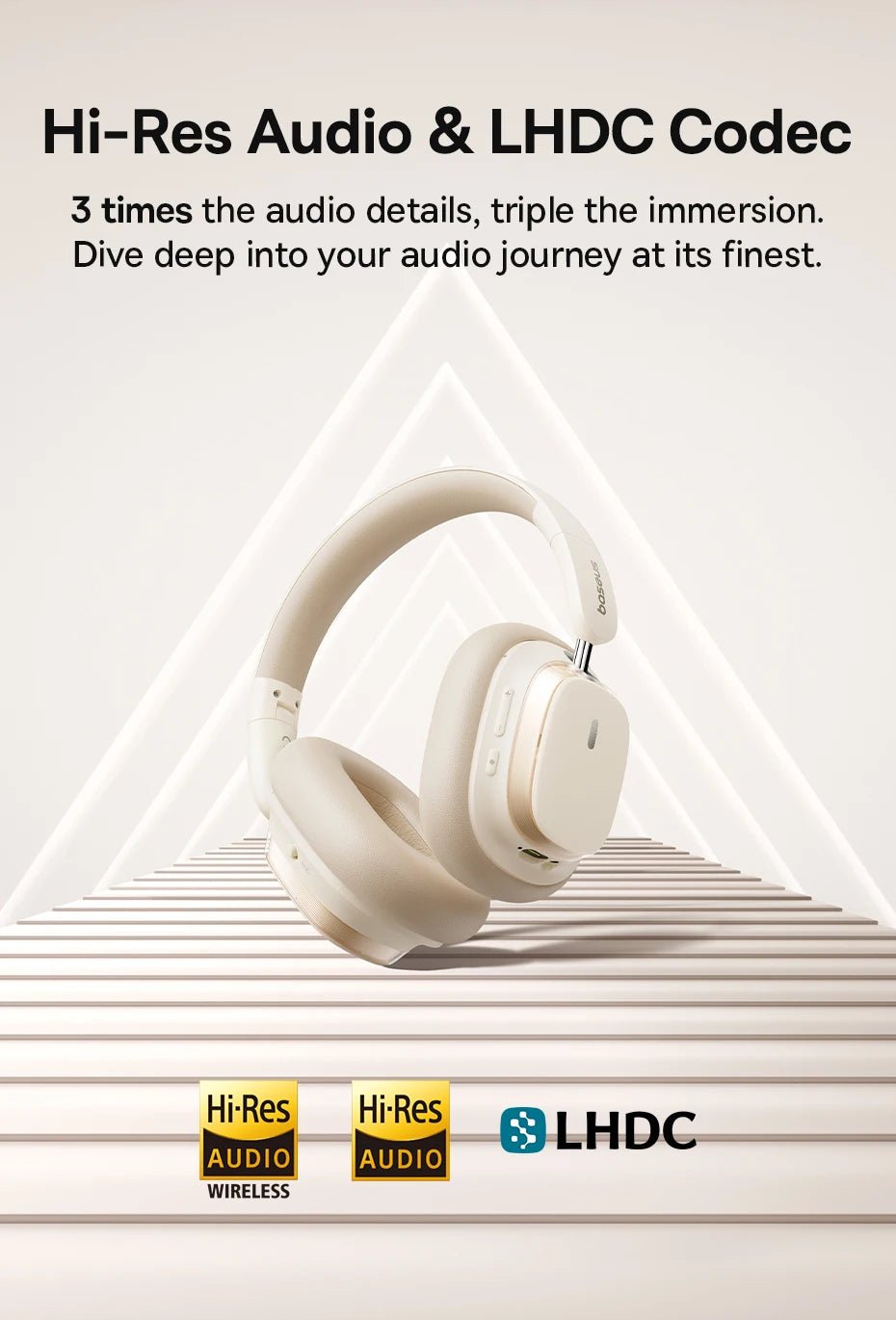 🎧 Baseus Bowie H1s Wireless Over - Ear Headphones – Hi - Res Spatial Audio & 46dB Noise Cancelling 🎶 - RELUX.STORE