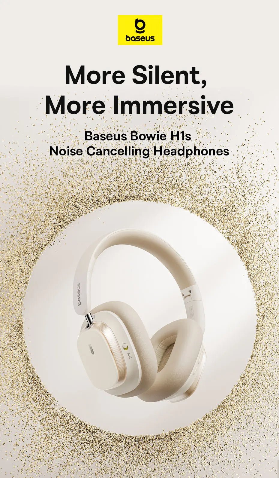 🎧 Baseus Bowie H1s Wireless Over - Ear Headphones – Hi - Res Spatial Audio & 46dB Noise Cancelling 🎶 - RELUX.STORE