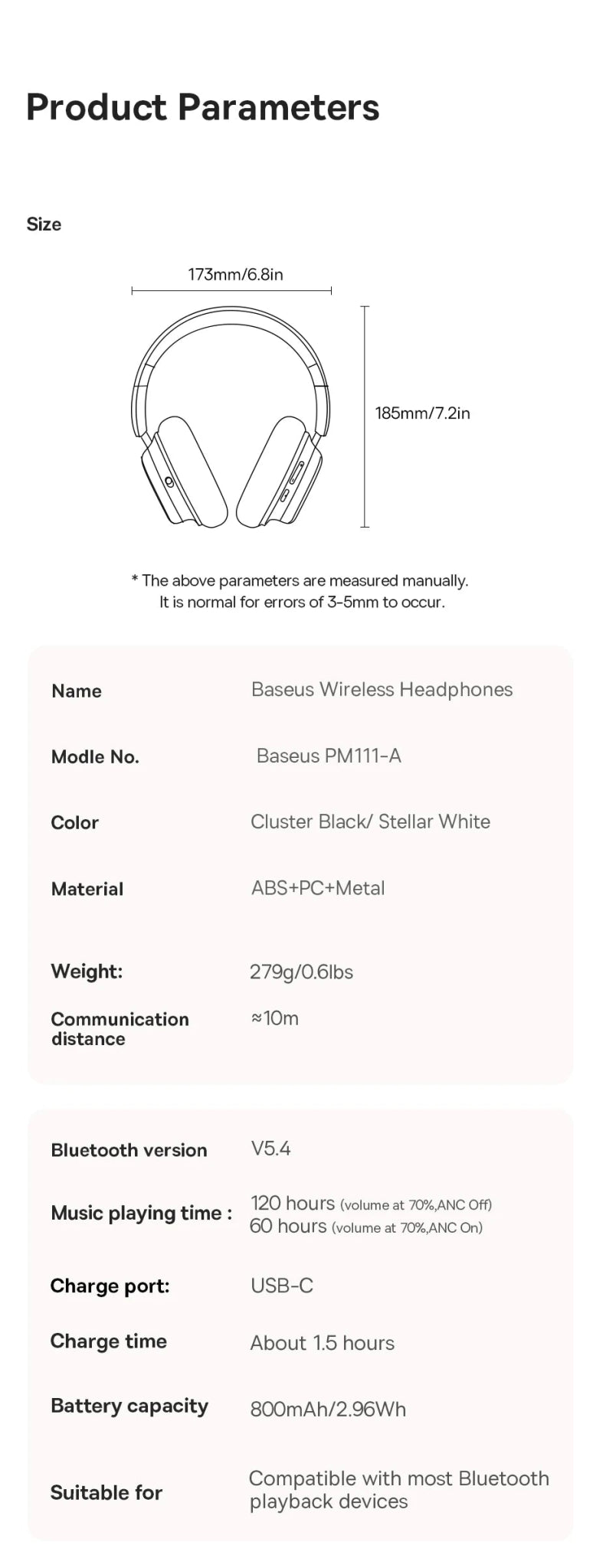🎧 Baseus Bowie H1s Wireless Over - Ear Headphones – Hi - Res Spatial Audio & 46dB Noise Cancelling 🎶 - RELUX.STORE