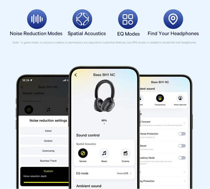 "Baseus EH10 ANC Wireless Headphones – 45dB Adaptive Hybrid Noise Cancelling, Hi - Res LDAC, Bluetooth 6.0, 80H Playtime" - RELUX.STORE