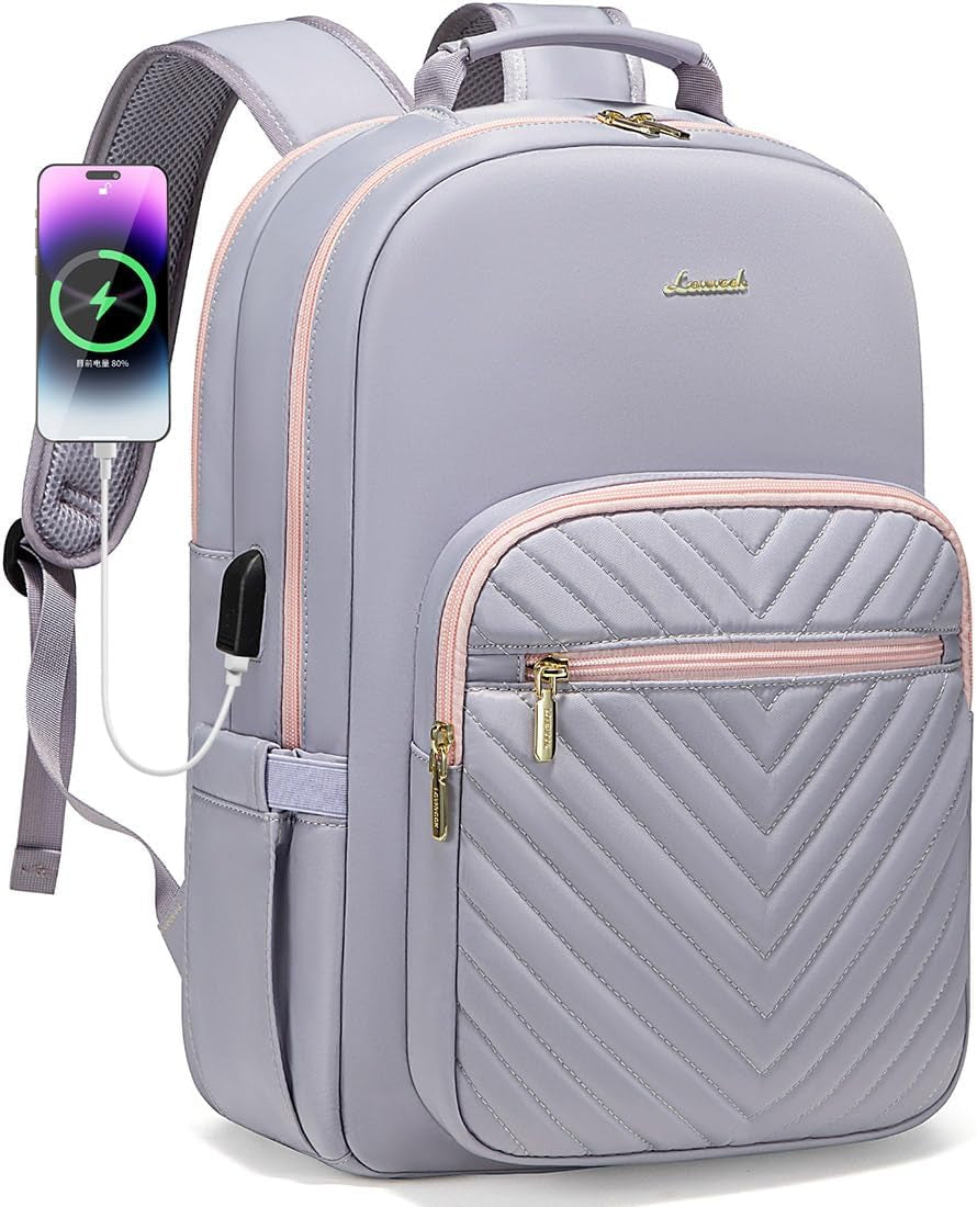 Laptop Backpack for Women 15.6 Inch,Cute Womens Travel Backpack Purse,Professional Laptop Computer Bag,Waterproof Work Business College Teacher Bags Carry on Backpack with USB Port,Mint Green