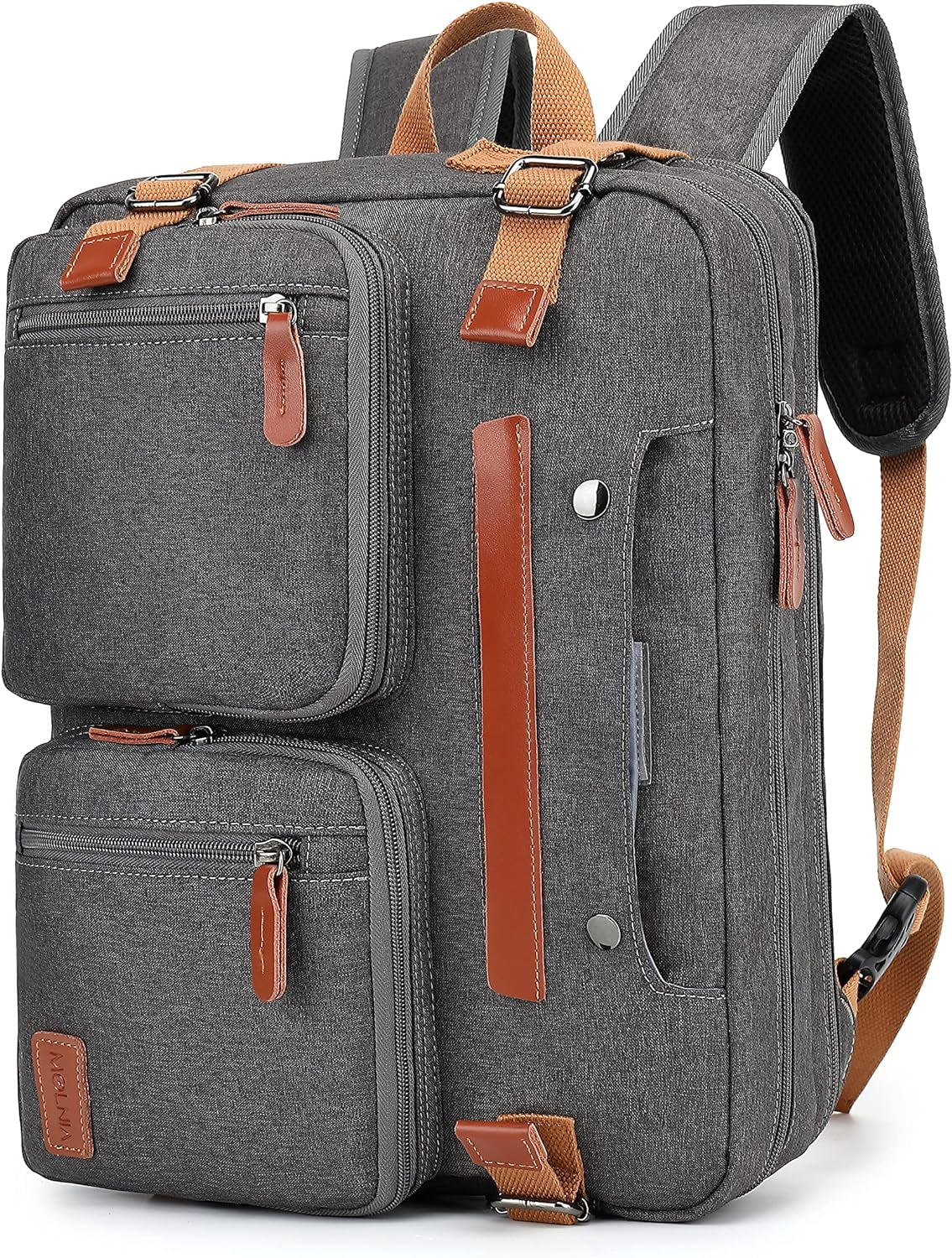 3 in 1 Laptop Bag for Men, 17.3 Inch Work Bags for Men, Laptop Backpack, Briefcases, Messenger Bag, Computer Bags for Laptops for Men Women, Black