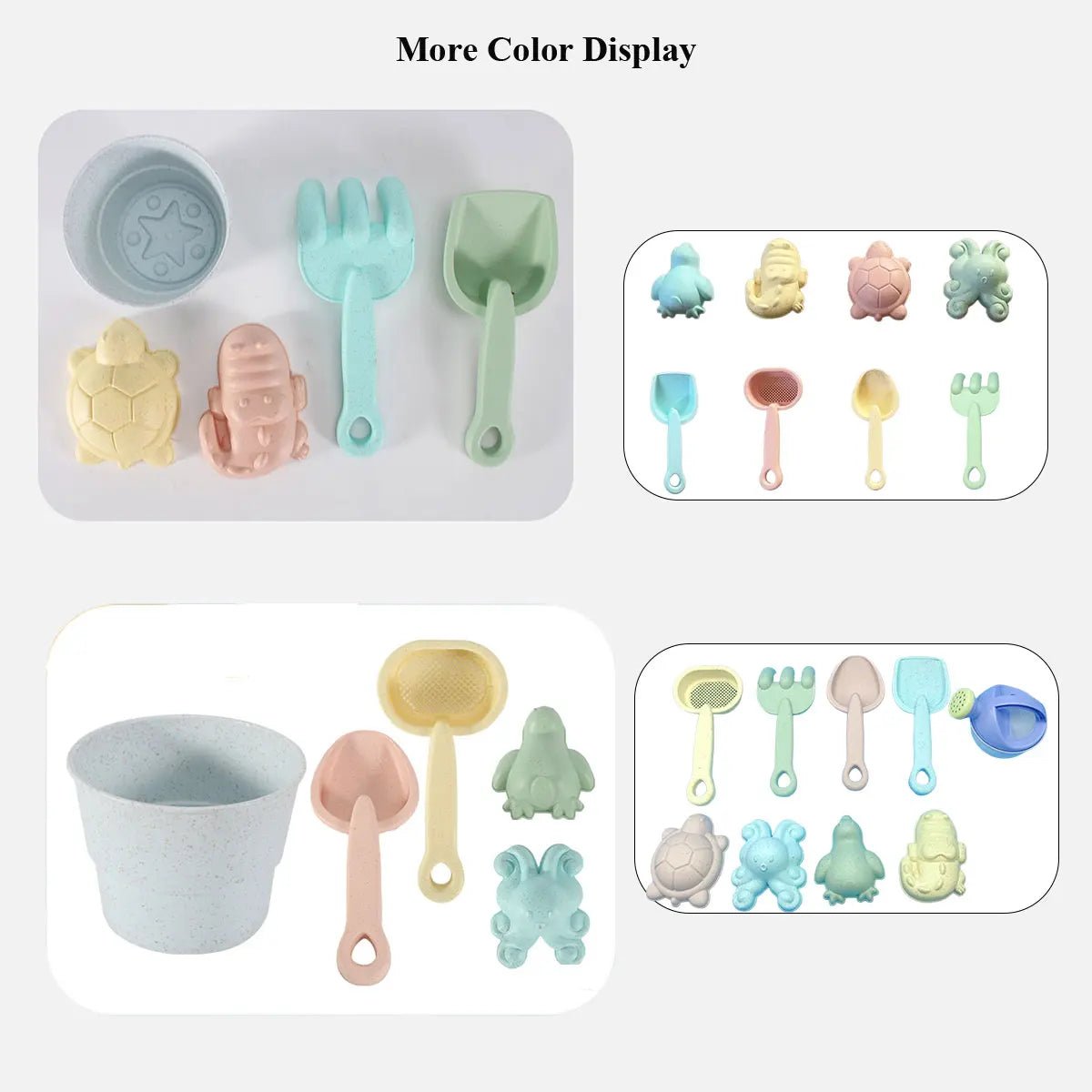 “Beach Sand Play Water Set – Folding Bucket & Sandbox Toys for Kids, Outdoor Summer Game Accessories (Color Random, 1/5/11 PCS)” - RELUX.STORE