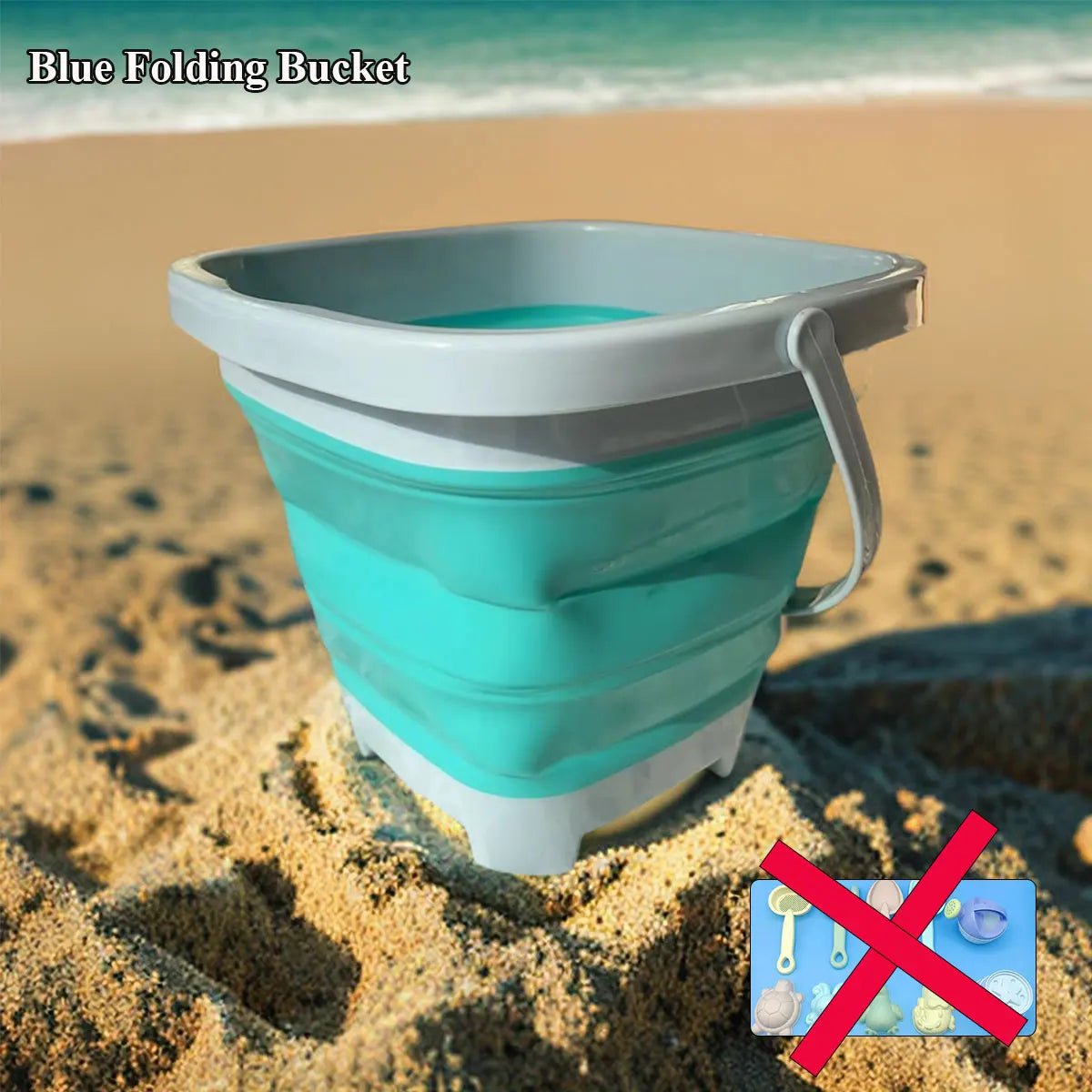 “Beach Sand Play Water Set – Folding Bucket & Sandbox Toys for Kids, Outdoor Summer Game Accessories (Color Random, 1/5/11 PCS)” - RELUX.STORE