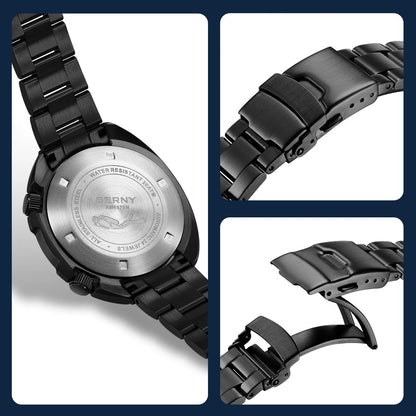 BERNY 20ATM Diver Watch For Men Mechanical Black Dial Original Design Top Automatic Sapphire Luxury Diving Luminous Men Watch - RELUX.STORE