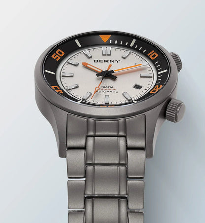 BERNY Automatic Full Titanium Diver Watch for Men Supper Luminous Sappire AR coated Miyota 8215 Compressor Mechanical Dive Watch - RELUX.STORE