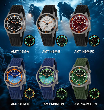 BERNY Automatic Full Titanium Diver Watch for Men Supper Luminous Sappire AR coated Miyota 8215 Compressor Mechanical Dive Watch - RELUX.STORE