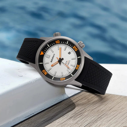 BERNY Automatic Full Titanium Diver Watch for Men Supper Luminous Sappire AR coated Miyota 8215 Compressor Mechanical Dive Watch - RELUX.STORE