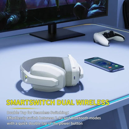 BINNUNE BW06 2.4GHz Wireless Gaming Headset – Bluetooth Headphones with Mic for PS5, PS4, PC & Mac - RELUX.STORE
