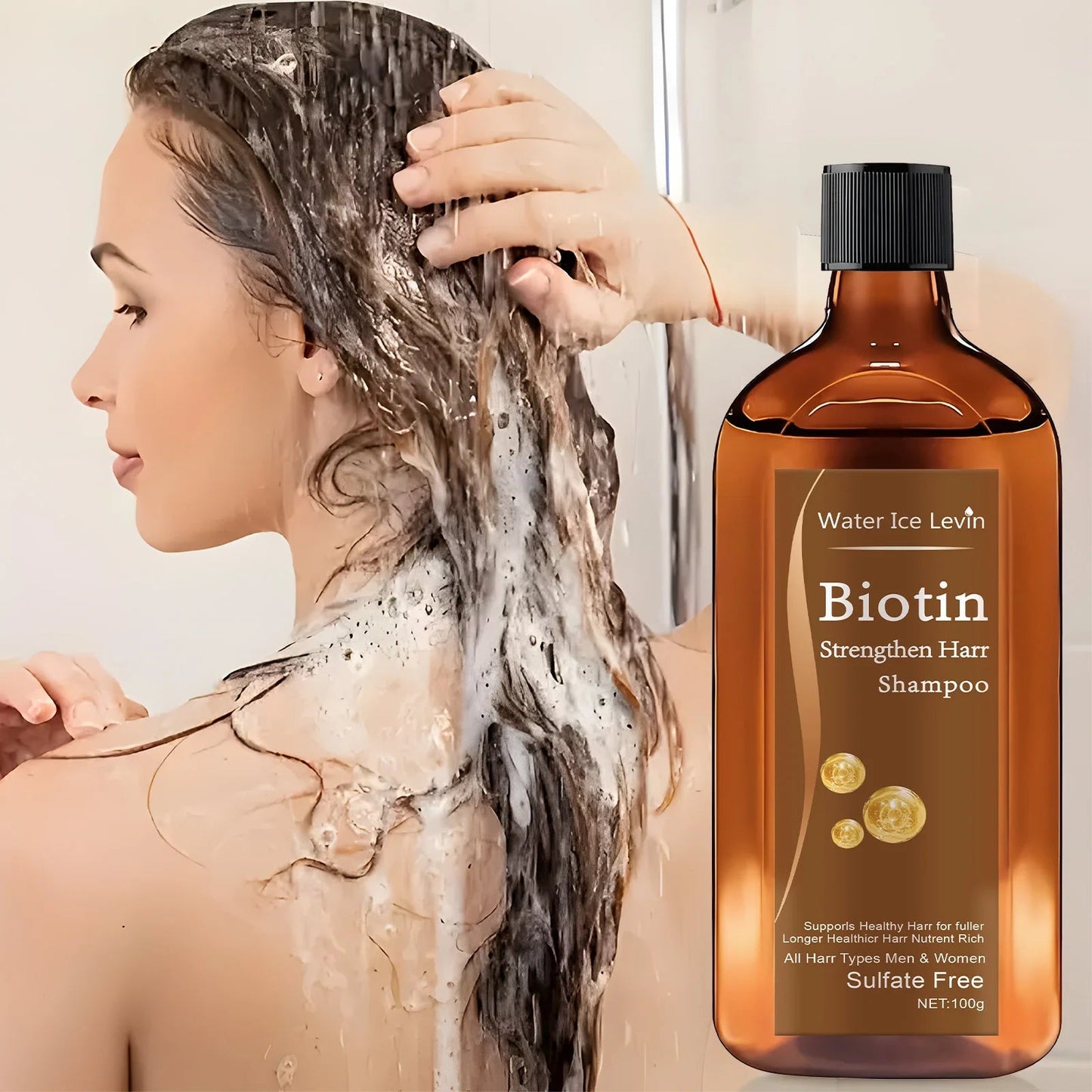 Biotin hair Growth shampoo anti - hair loss treatment for men and women rapid thickening and re - oil beauty health - RELUX.STORE