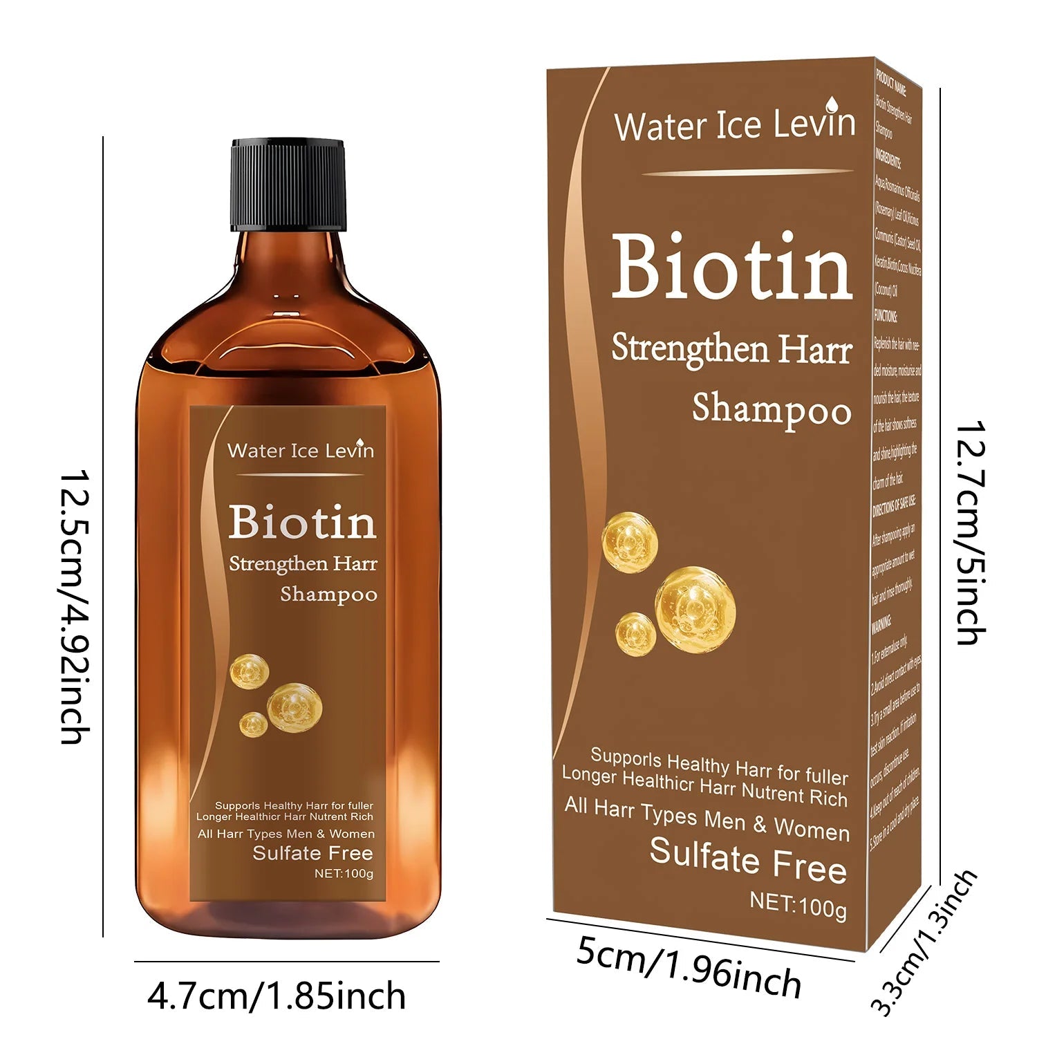 Biotin hair Growth shampoo anti - hair loss treatment for men and women rapid thickening and re - oil beauty health - RELUX.STORE