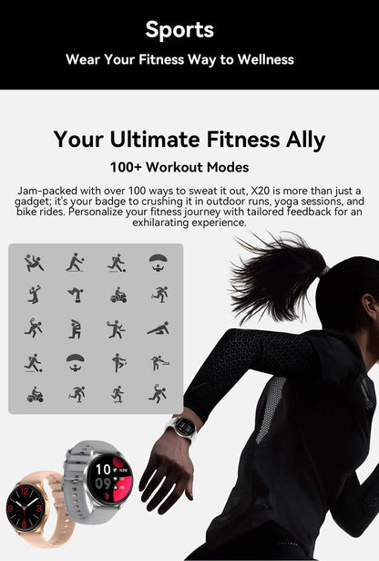 Blackview 2024 New Smartwatch X20 Watch AMOLED Display Hi - Fi Bluetooth Phone Calls Health and Fitness Tracking for ISO Android - RELUX.STORE