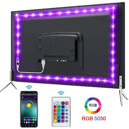 “Bluetooth LED Strip Lights – Smart SMD 5050 Flexible Ribbon with APP & Remote Control for TV Backlight, Game Room & Home Decor” - RELUX.STORE