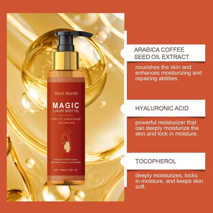 Body Firming Oil Deep Moisturizing Dry Skin Improve Sagging Skin Tightening Chest Thighs Nourishing Magic Luxury Body Care 100ml - RELUX.STORE