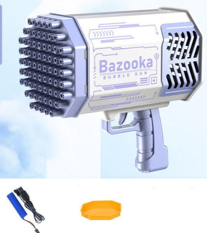 Bubble Gun Rocket 69 Holes Soap Bubbles Machine Gun Shape Automatic Blower With Light Toys For Kids Pomperos - RELUX.STORE
