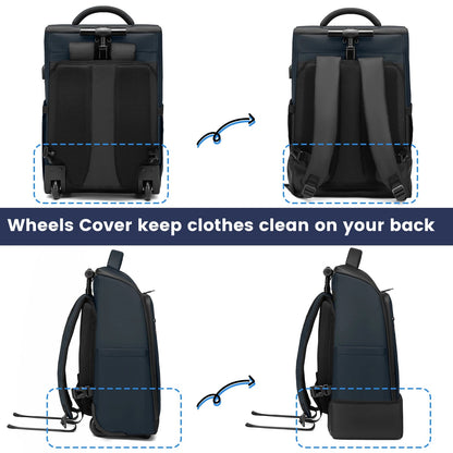 Business Rolling Backpack with Wheels Cabin Carry on Bag Waterproof Business Travel Laptop Bags Carry on Luggage bags 18 Inch - RELUX.STOREBusiness Rolling Backpack with Wheels Cabin Carry on Bag Waterproof Business Travel Laptop Bags Carry on Luggage bags 18 Inch