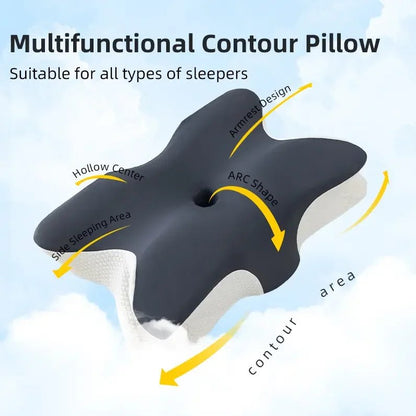 “Butterfly - Shaped Orthopedic Memory Foam Pillow – Slow Rebound Cervical Neck Support for Pain Relief, Spine Alignment & Deep Sleep | Health Care Pillow by Relux.Store” - RELUX.STORE