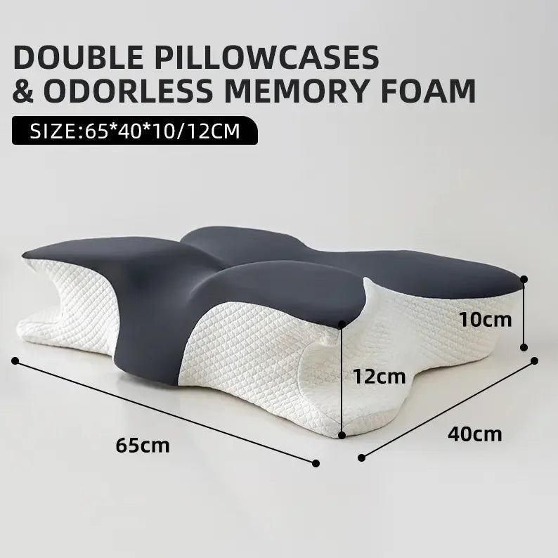“Butterfly - Shaped Orthopedic Memory Foam Pillow – Slow Rebound Cervical Neck Support for Pain Relief, Spine Alignment & Deep Sleep | Health Care Pillow by Relux.Store” - RELUX.STORE