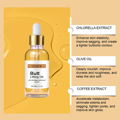 Buttock Enlargement Oil Hip Lifting Growth Firming Nourishing Moisturize Skin Tighten Pores Enhance Elasticity Body Massage Care - RELUX.STORE