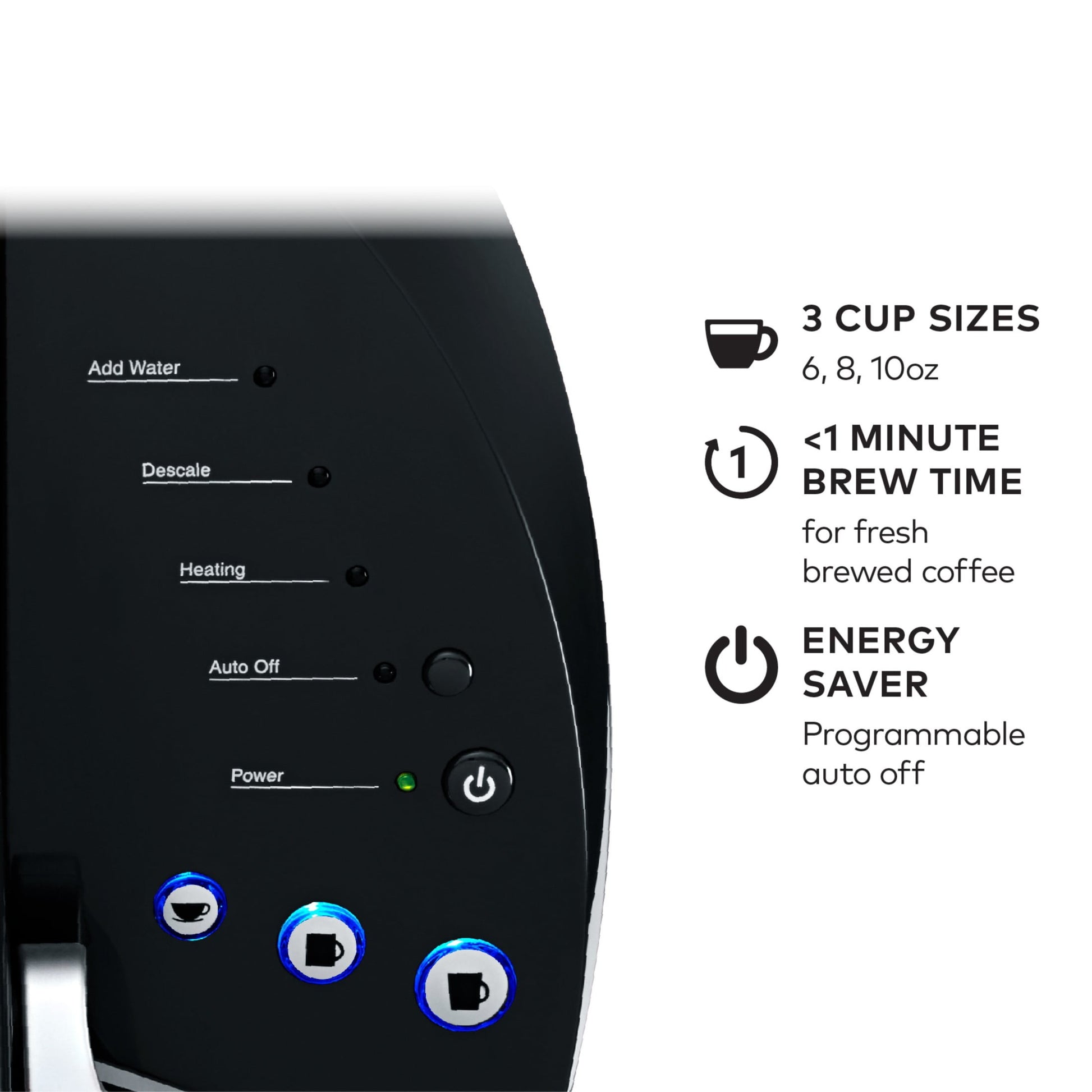 K-Classic Single Serve K-Cup Pod Coffee Maker, Black
