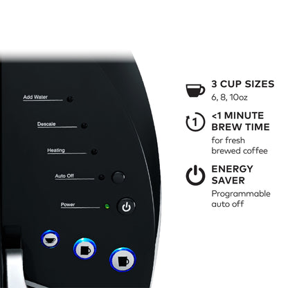 K-Classic Single Serve K-Cup Pod Coffee Maker, Black