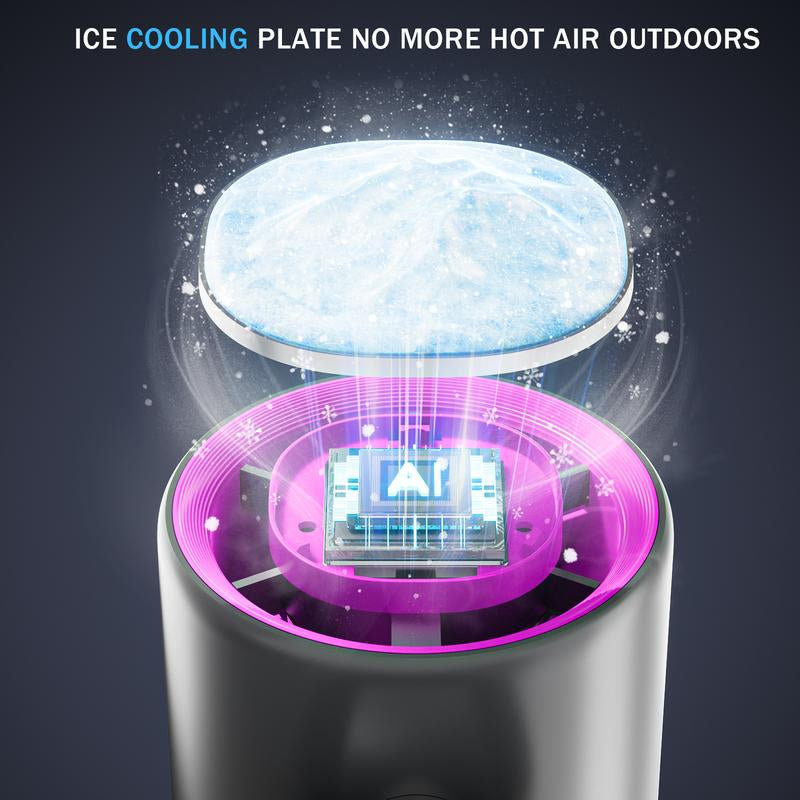 Portable Fan, 3-In-1 Mini Fans Speed 1-100, USB Rechargeable Handheld Personal Fan, 4000Mah Foldable Cooling Fan with LED Display, Ideal for Travel and Camping
