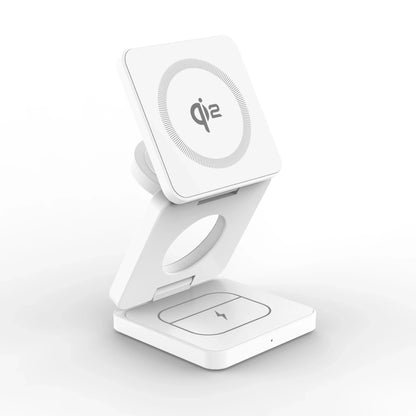 Qi2 3 in 1 15W Magnetic Wireless Charger for Iphone 16 15 14 13 Fast Charging Folding for Apple Watch Airpods Wireless Charger