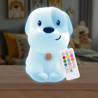 Remote Control Silicone Night Light for Kids - Owl Design with 9 Soft Colors & Sleep Timer - Rechargeable, Battery-Operated Lamp for Bedroom | Baby Nursery, Toddler, Girls, Boys