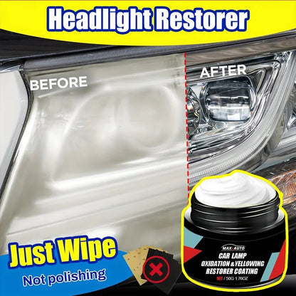 "Car Headlight Restoration Polishing Kit – Scratch Remover & Oxidation Cleaner Paste for Headlamp Repair | Clear Lens Restoration Tool" - RELUX.STORE