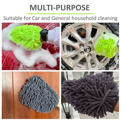 "Car Wash Gloves – Chenille Plush Double - Sided Cleaning Gloves for Car Detailing, Thickened Auto Cleaning Tool" - RELUX.STORE