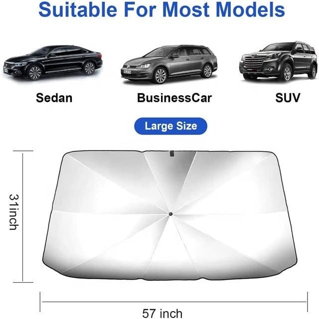"Car Windshield Sun Shade Umbrella – Foldable UV Protection Sunshade for Front Window | Heat - Resistant Car Sun Blocker" - RELUX.STORE