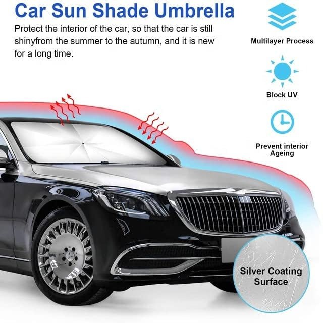 "Car Windshield Sun Shade Umbrella – Foldable UV Protection Sunshade for Front Window | Heat - Resistant Car Sun Blocker" - RELUX.STORE