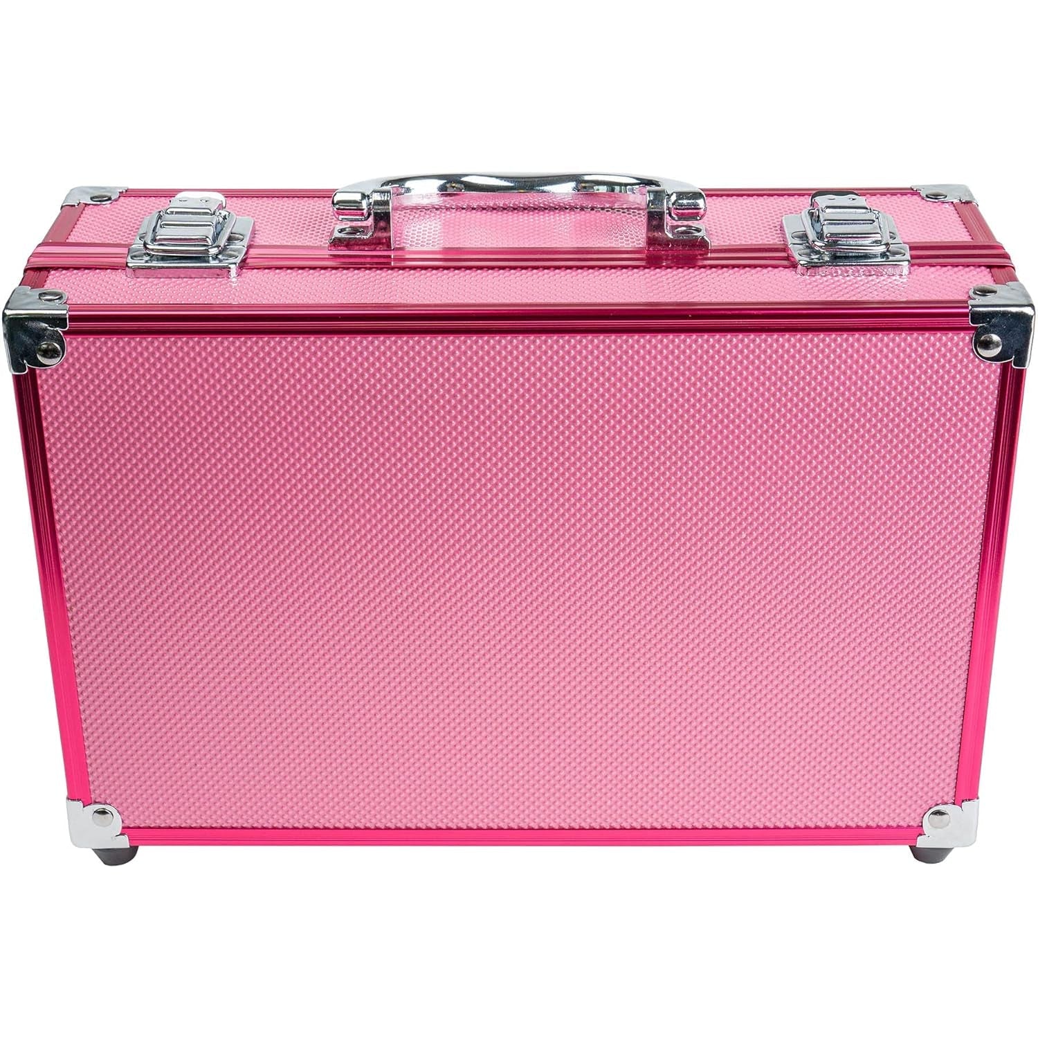 Carry All Make up Train Case with Pro Makeup Set, Beauty Brushes, Lipsticks, Eye Shadows, Blushes, Powders, and More - Reusable Cosmetics Storage Organizer - Premium Gift Packaging - Pink - RELUX.STORE