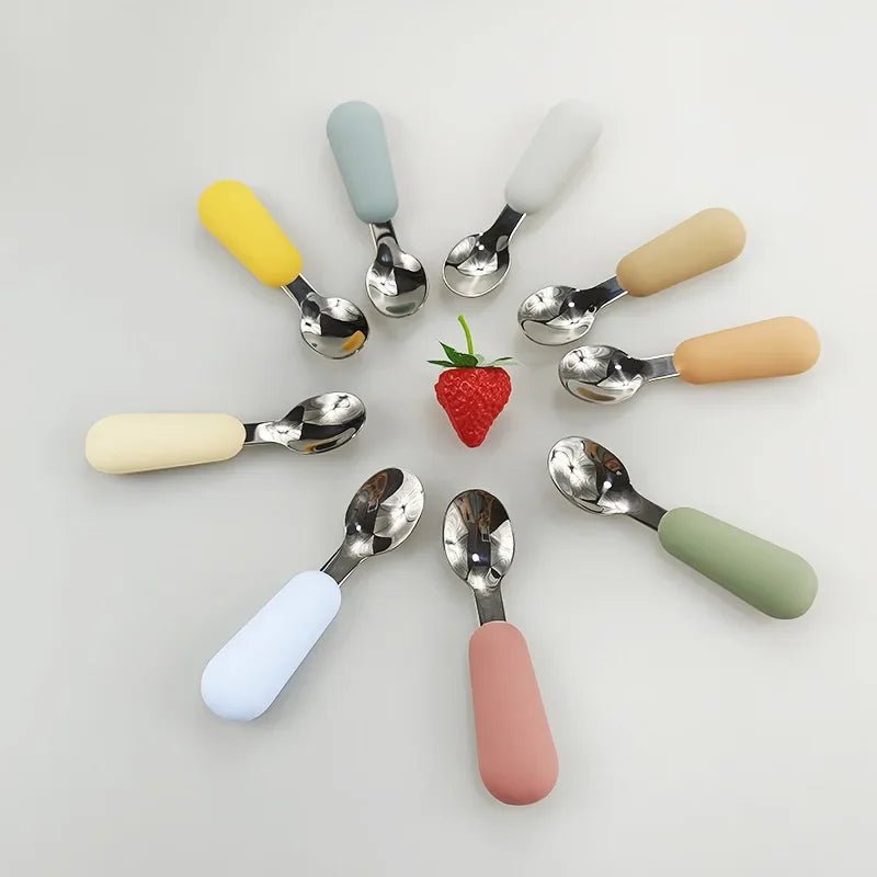 Baby Gadgets Tableware Set Children Utensil Stainless Steel Toddler Dinnerware Cutlery Cartoon Infant Food Feeding Spoon Fork RELUX.STORE