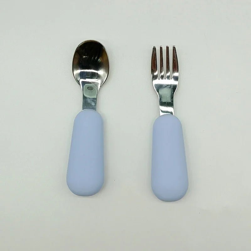 Baby Gadgets Tableware Set Children Utensil Stainless Steel Toddler Dinnerware Cutlery Cartoon Infant Food Feeding Spoon Fork RELUX.STORE