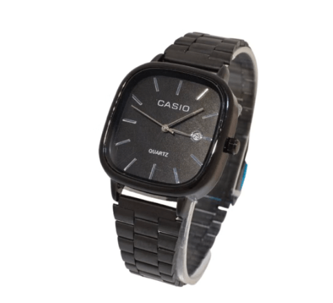 Casio Watch for Unisex Stainless Steel - Black - RELUX.STORE