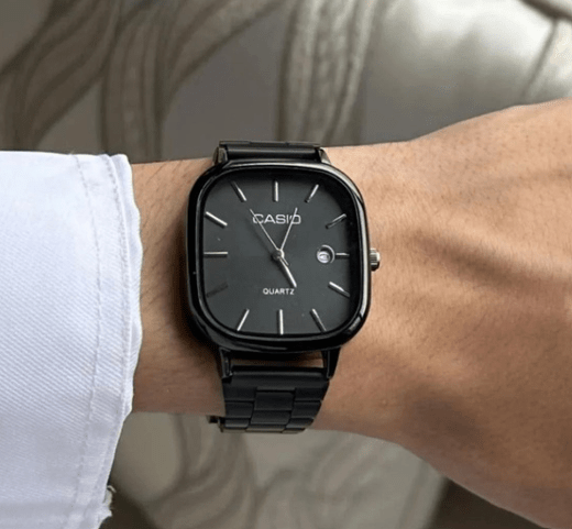 Casio Watch for Unisex Stainless Steel - Black - RELUX.STORE