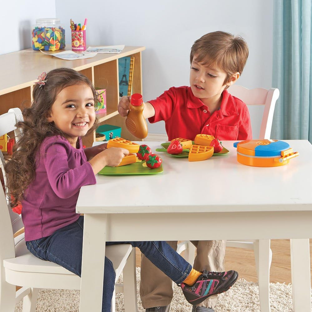 New Sprouts Waffle Time - Play Food Kitchen , Breakfast Pretend Play Toys, Toddler Pretend Play Montessori Educational Game, Fine Motor Skills , Gifts for Boys and Girls