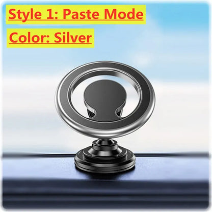 Magnetic Car Phone Holder Mount | Strong Magnet Car Stand for iPhone 15/14/13/12 (MagSafe), Samsung & Xiaomi | 360° Rotation GPS Mobile Bracket