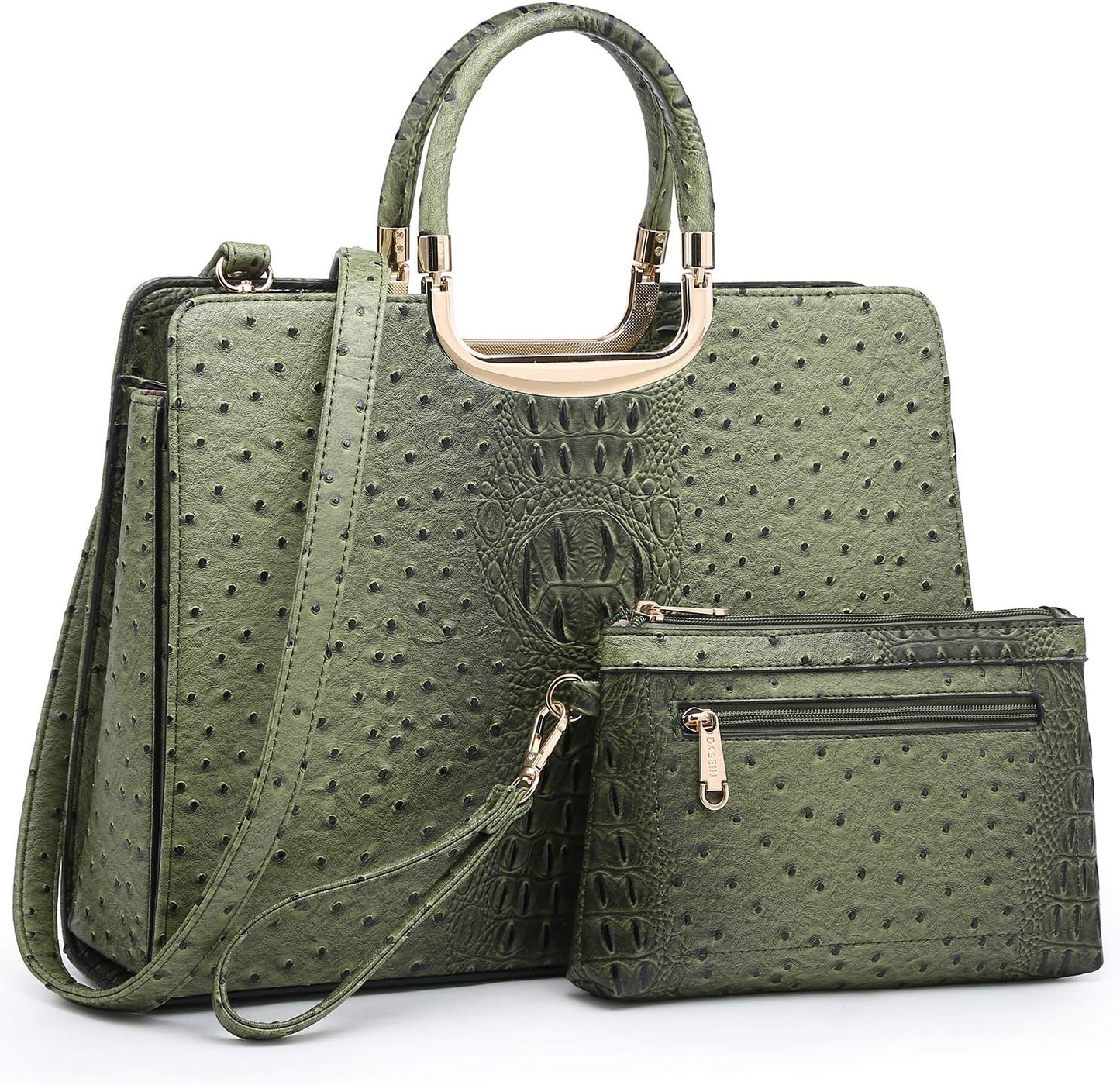 Womens Handbag Top Handle Shoulder Bag Tote Satchel Purse Work Bag with Matching Wallet