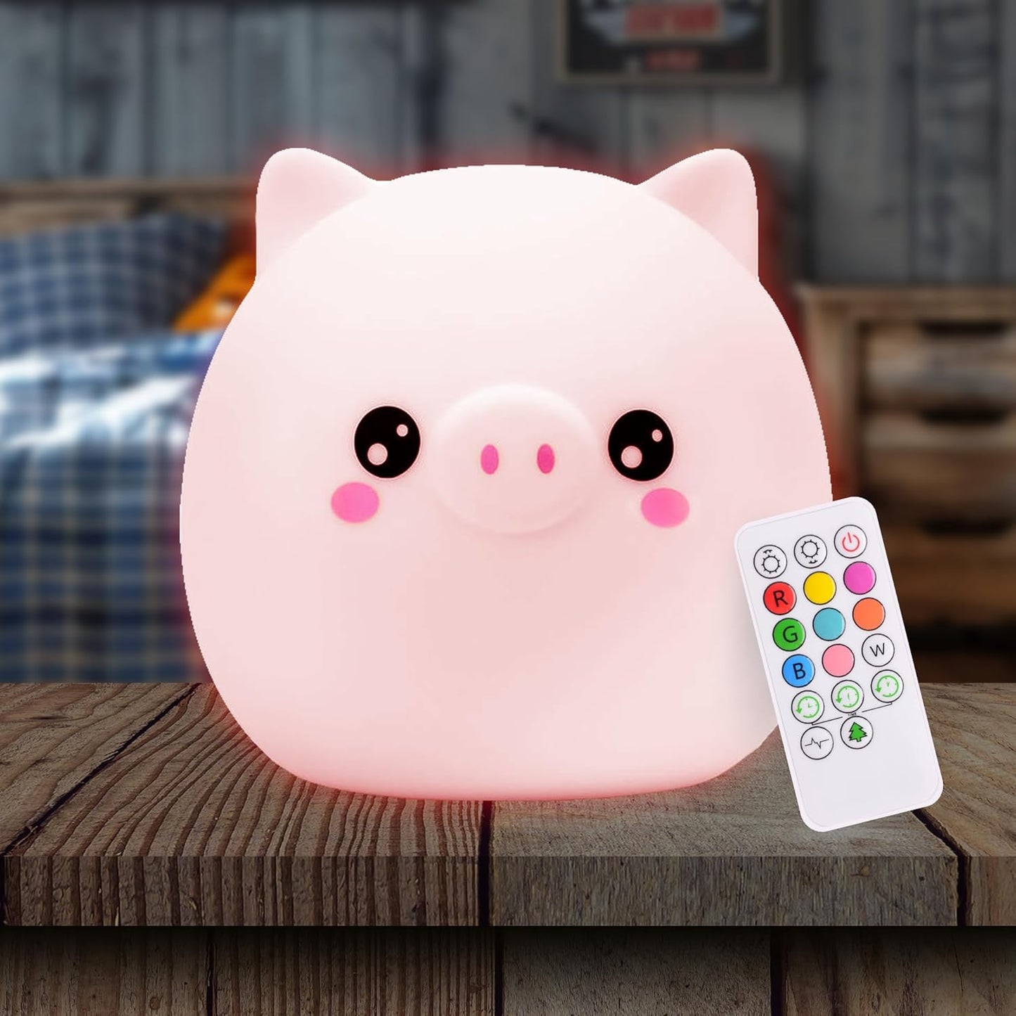 Remote Control Silicone Night Light for Kids - Owl Design with 9 Soft Colors & Sleep Timer - Rechargeable, Battery-Operated Lamp for Bedroom | Baby Nursery, Toddler, Girls, Boys
