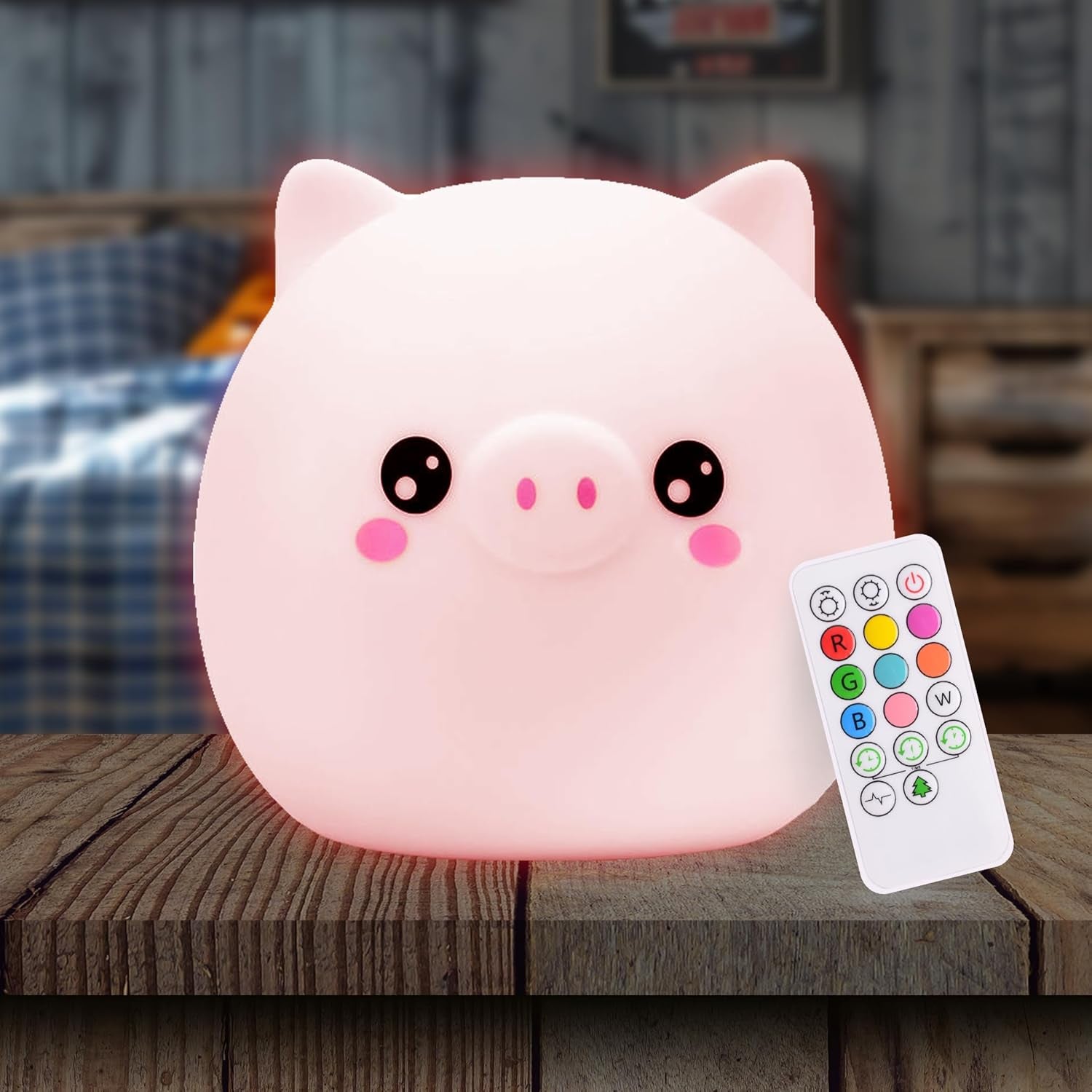 Remote Control Silicone Night Light for Kids - Owl Design with 9 Soft Colors & Sleep Timer - Rechargeable, Battery-Operated Lamp for Bedroom | Baby Nursery, Toddler, Girls, Boys