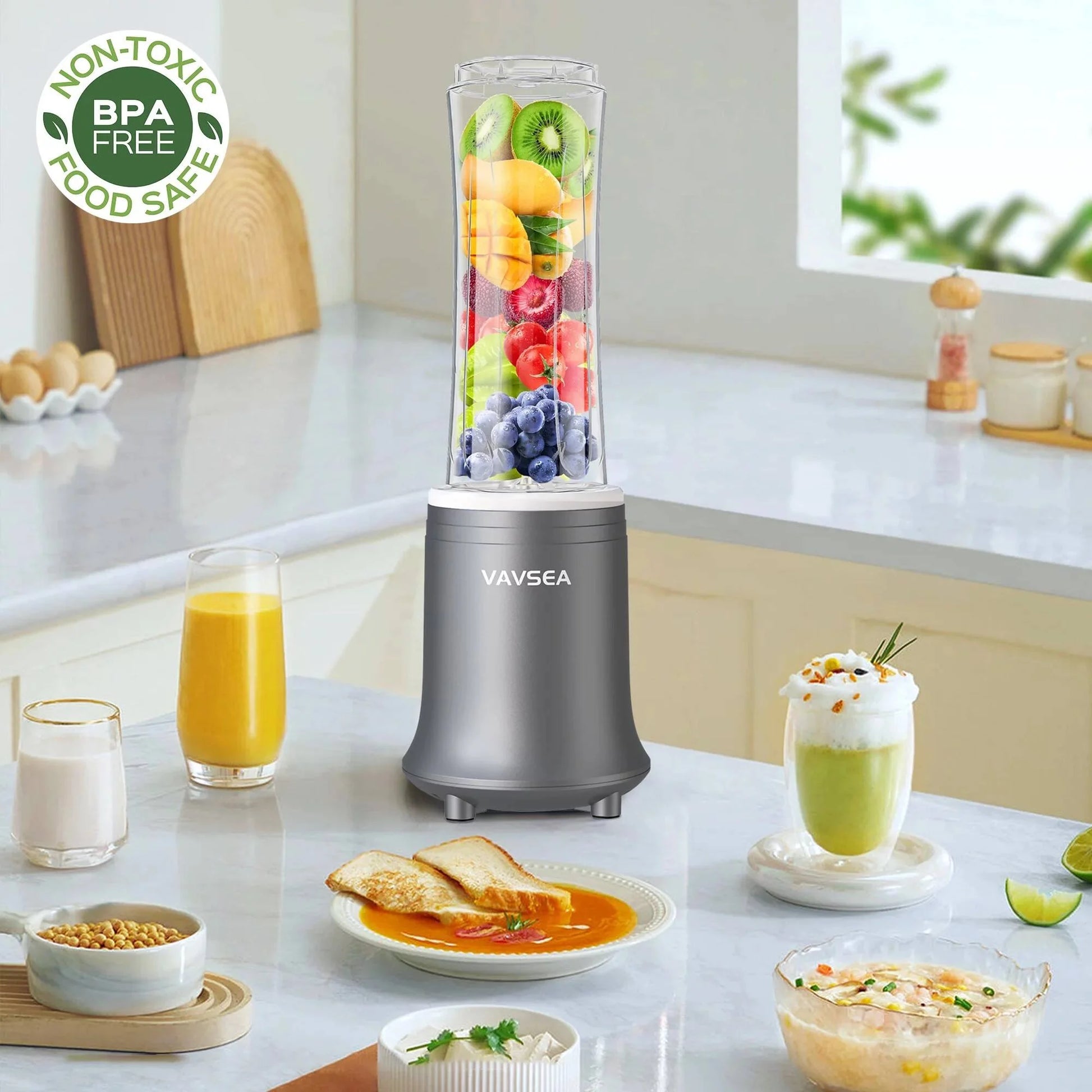 Personal Blender, Blender for Smoothie with BPA Free Travel Cup and Lid, Smoothie Blender for Kitchen, Office and Sports