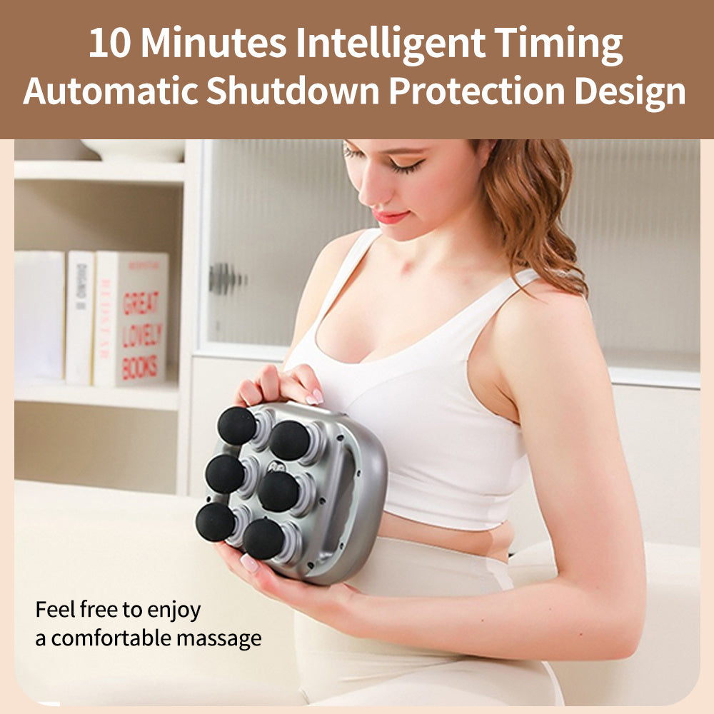 Handheld Deep Tissue Massagers  Percussion Massage Gun  6-Head Back Massager For Muscle Relaxation In Back Leg Neck Shoulder And Body Gifts For Families And Friends